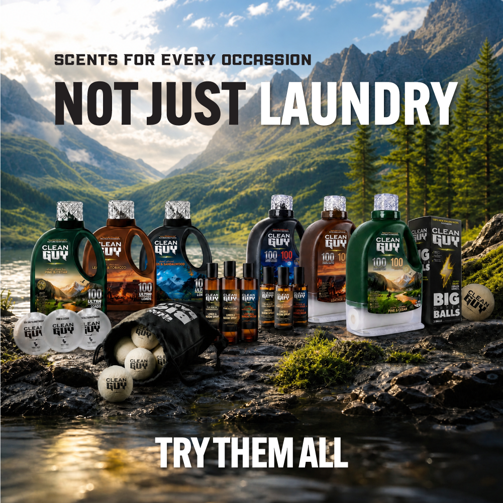 Heavy Duty Premium Laundry Detergent + Built-In Dryer Sheets (100 Loads) - LEATHER & TOBACCO