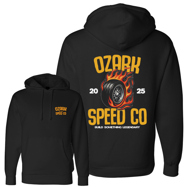 Flaming Tire Hoodie