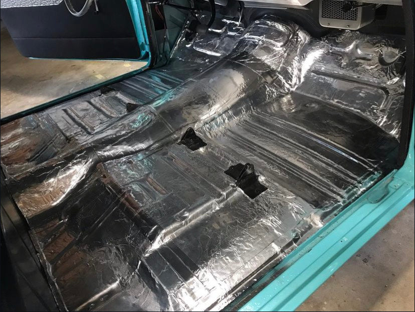 HushMat Floor & Dash Kit – Automotive Thermal Insulation & Sound Deadening for a Quieter, Cooler Ride (38.7 Sq Ft, Silver Foil)